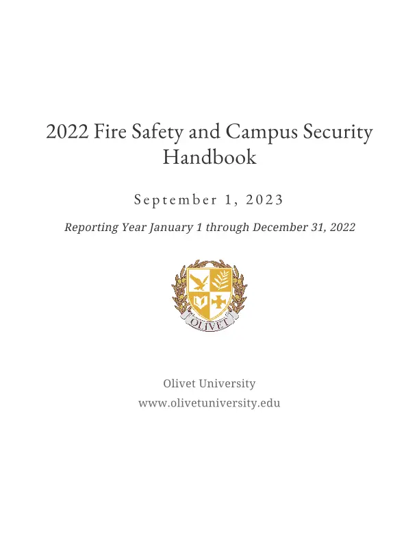 Fire Safety and Campus Security Handbook Cover